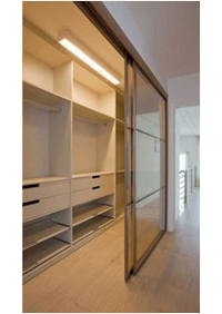Линейная гардеробная комната с дверями купе Витебск